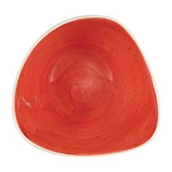 Churchill Stonecast Triangular Bowls Berry Red 185mm (Pack Of 12)