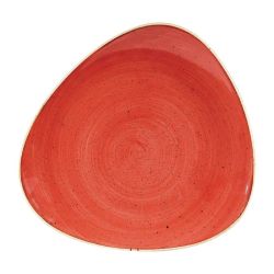 Churchill Stonecast Triangular Plates Berry Red 265mm (Pack Of 12) Churchill Stonecast Triangular Plates Berry Red 265mm (Pack Of 12)