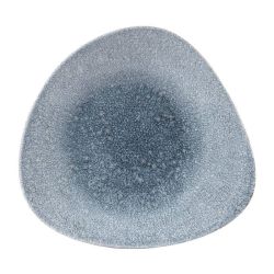 Churchill Studio Prints Raku Triangular Shallow Bowls Topaz Blue 278mm