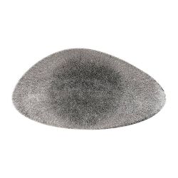 Churchill Studio Prints Raku Triangular Plates Quartz Black 350mm (Pack Of 6)