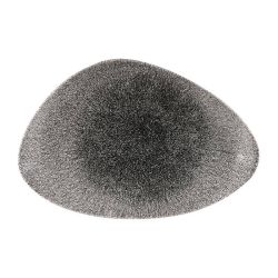 Churchill Studio Prints Raku Triangular Plates Quartz Black 300mm (Pack Of 6)