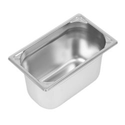 Vogue Heavy Duty Stainless Steel 1/4 Gastronorm Pan 150mm