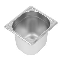Vogue Heavy Duty Stainless Steel 1/6 Gastronorm Pan 150mm