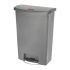 Rubbermaid Slim Jim Step On Front Step Pedal Bin Grey 90Ltr