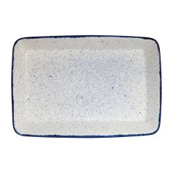 Churchill Stonecast Hints Rectangular Baking Dishes Indigo Blue 250 X 380mm