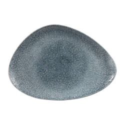 Churchill Studio Prints Raku Triangular Plates Topaz Blue 356mm (Pack Of 6)