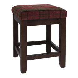 Bolero Dale Low Stools Claret Tartan (Pack Of 2) Bolero Dale Low Stools Claret Tartan (Pack Of 2)