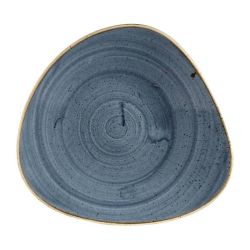 Churchill Stonecast Triangular Shallow Bowls Blueberry 272mm (Pack Of 12)