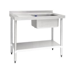 Vogue Single Sink Left Hand Drainer 1000mm