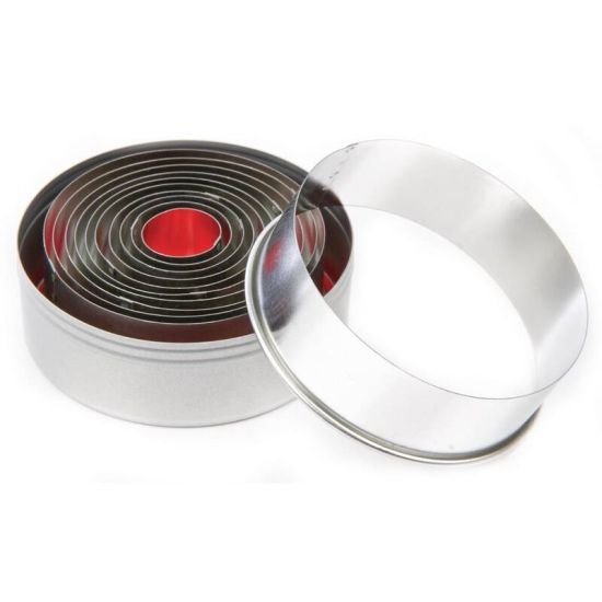 Vogue Round Plain Pastry Cutter Set URO E013 Vogue Round Plain Pastry Cutter Set URO E013