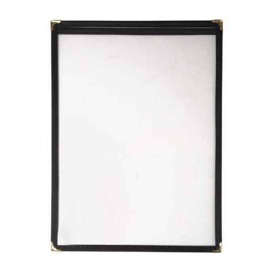 American Style Menu Holder Two Card Black A4 URO E292