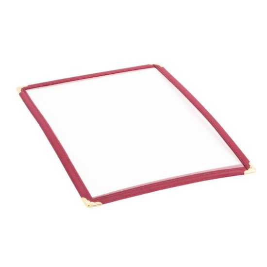 American Style Menu Holder Two Card Burgundy A4 URO E296 American Style Menu Holder Two Card Burgundy A4 URO E296