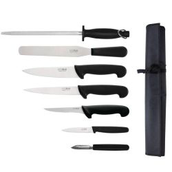 Hygiplas 7 Piece Starter Knife Set With 20cm Chef Knife And Roll Bag Hygiplas 7 Piece Starter Knife Set With 20cm Chef Knife And Roll Bag