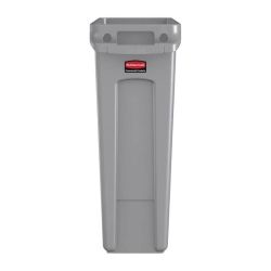 Rubbermaid Slim Jim Container With Venting Channels Grey 87Ltr