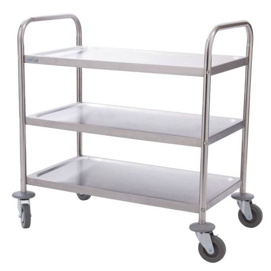 Vogue Stainless Steel 3 Tier Clearing Trolley Small URO F993 Vogue Stainless Steel 3 Tier Clearing Trolley Small URO F993