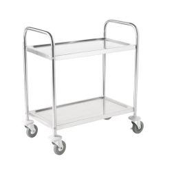 Vogue Stainless Steel 2 Tier Clearing Trolley Small Vogue Stainless Steel 2 Tier Clearing Trolley Small