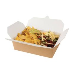 Colpac Recyclable Kraft Microwaveable Food Boxes 1950ml / 69oz (Pack Of 200)