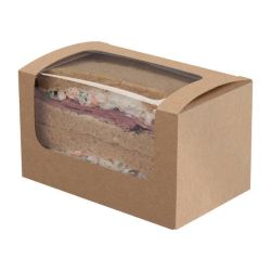 Colpac Compostable Kraft Sandwich Packs With PLA Window (Pack Of 500)