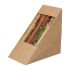 Colpac Zest Compostable Kraft Sandwich Wedges With Acetate Window (Pack Of 500)