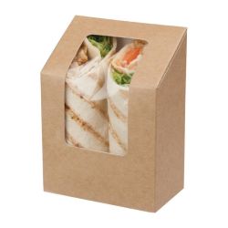 Colpac Zest Compostable Kraft Tuck-Top Wrap Packs With Acetate Window