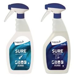 SURE Glass Cleaner / Interior And Surface Cleaner Refill Bottles 750ml (6 Pack)