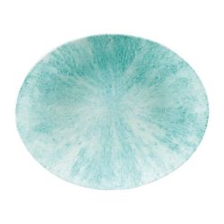 Churchill Stone Oval Coupe Plates Aquamarine 317 X 255mm (Pack Of 12) Churchill Stone Oval Coupe Plates Aquamarine 317 X 255mm (Pack Of 12)