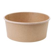 Fiesta Green Compostable Round Kraft Salad Bowls 500ml / 18oz (Pack Of 300)
