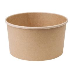 Fiesta Green Compostable Round Kraft Salad Bowls 1000ml / 35oz (Pack Of 300)