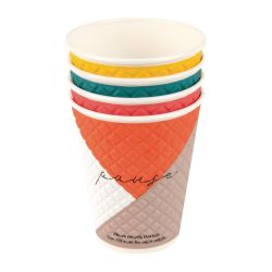 Huhtamaki Pause Disposable Coffee Cups Double Wall 340ml / 12oz (Pack Of 740) Huhtamaki Pause Disposable Coffee Cups Double Wall 340ml / 12oz (Pack Of 740)