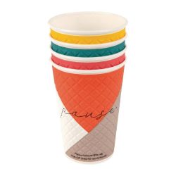 Huhtamaki Pause Disposable Coffee Cups Double Wall 455ml / 22oz (Pack Of 620) Huhtamaki Pause Disposable Coffee Cups Double Wall 455ml / 22oz (Pack Of 620)