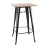 Bolero Bistro Bar Table With Wooden Top Black (Single)