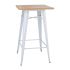 Bolero Bistro Bar Table With Wooden Top White (Single)