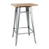 Bolero Bistro Bar Table With Wooden Top Galvanised Steel (Single)