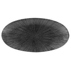 Churchill Studio Prints Agano Oval Chefs Plates Black 347 X 173mm (Pack Of 6) Churchill Studio Prints Agano Oval Chefs Plates Black 347 X 173mm (Pack Of 6)
