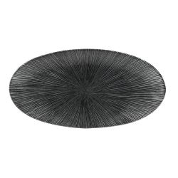 Churchill Studio Prints Agano Oval Chefs Plates Black 299 X 150mm (Pack Of 12) Churchill Studio Prints Agano Oval Chefs Plates Black 299 X 150mm (Pack Of 12)