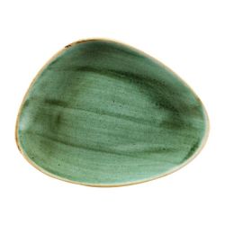 Churchill Stonecast Triangular Chefs Plates Samphire Green 265 X 205mm (Pack Of 12) Churchill Stonecast Triangular Chefs Plates Samphire Green 265 X 205mm (Pack Of 12)