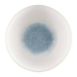 Churchill Bamboo Centre Print Deep Coupe Plates Topaz Blue 255mm (Pack Of 12)