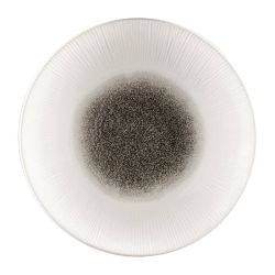 Churchill Bamboo Centre Print Deep Coupe Plates Quartz Black 255mm (Pack Of 12)
