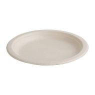 Fiesta Green Compostable Bagasse Round Plates Natural Colour 260mm (Pack Of 50)