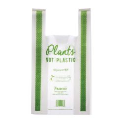 Vegware Compostable PLA Carrier Bags Medium (Pack Of 500)