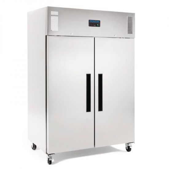 Polar Double Door Freezer Stainless Steel 1200Ltr URO G595