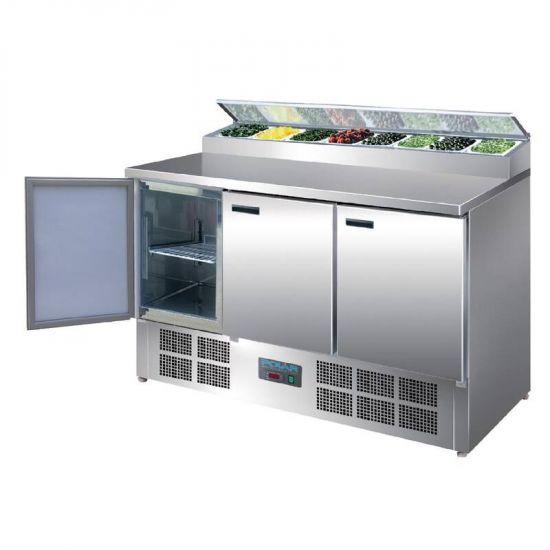 Polar Refrigerated Pizza And Salad Prep Counter 390Ltr URO G605