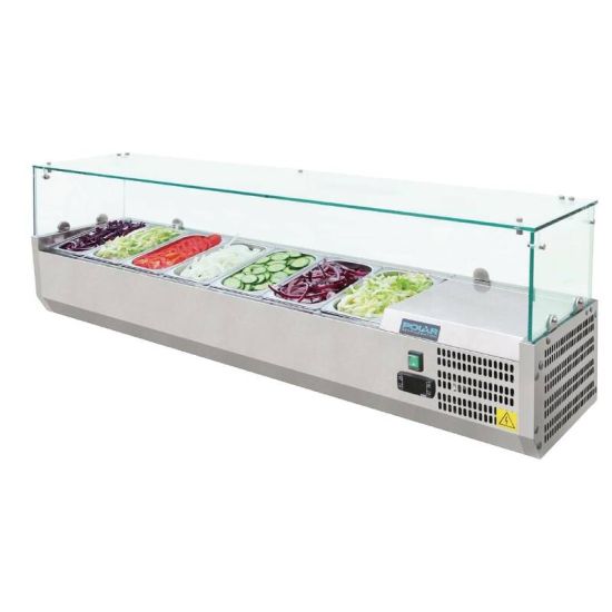 Polar Refrigerated Counter Top Servery Prep Unit 7x 1/4GN URO G609