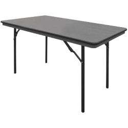 Bolero ABS Rectangular Folding Table Grey 4ft Bolero ABS Rectangular Folding Table Grey 4ft