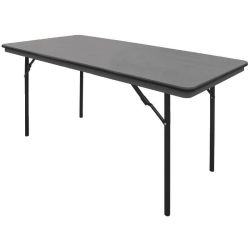 Bolero ABS Rectangular Folding Table Grey 5ft Bolero ABS Rectangular Folding Table Grey 5ft