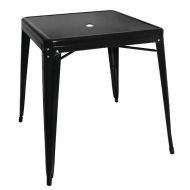 Bolero Bistro Steel Square Table Black 815mm