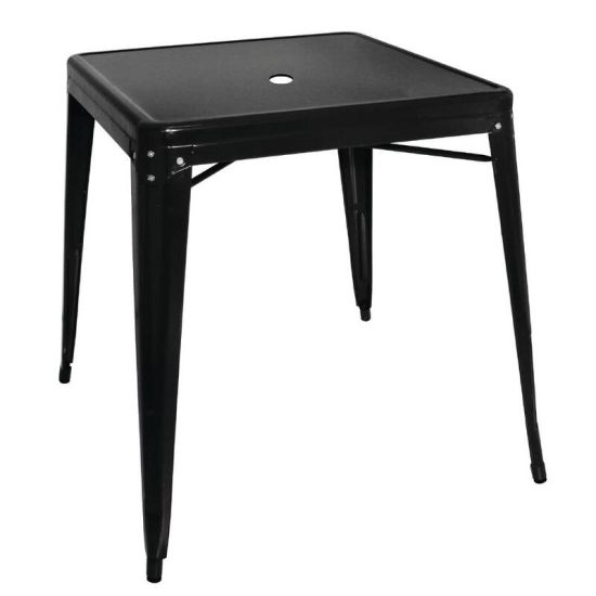 Bolero Steel Bistro Table Black 660mm URO GC867