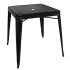 Bolero Bistro Steel Square Table Black 815mm