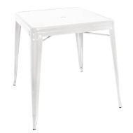 Bolero Bistro Square Steel Table White 668mm
