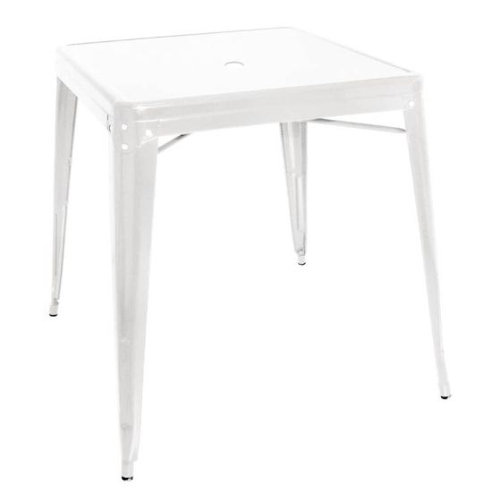 White Steel Bistro Table 660mm URO GC869